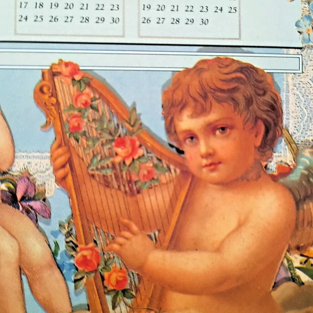 Vintage Victorian Cherubs Angels Florals, Junk Journal Craft Ephemera, Decoupage